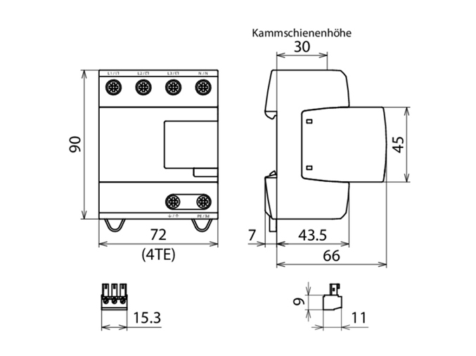 ارستر محافظ در برابر جریان صاعقه و فراتاخت ولتاژ کلاس 1 ترکیبی مدل DVMTNS255