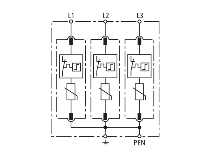 ارستر چند پل محافظ در برابر فراتاخت ولتاژ کلاس 2 مدل DGMTNC275